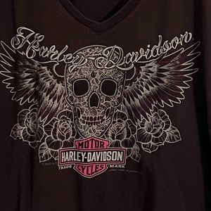 Charcoal & Pink Harley Davidson T-shirt